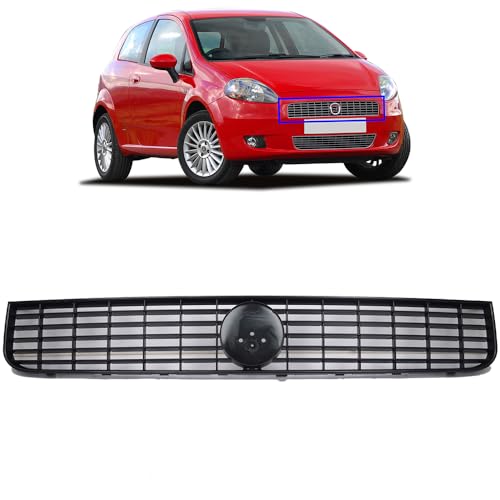 ROBUST Front Top Radiator Center Grille Black for Fiat Grande Punto 735419124 2558190 735516330 8055731240487 2005-2011
