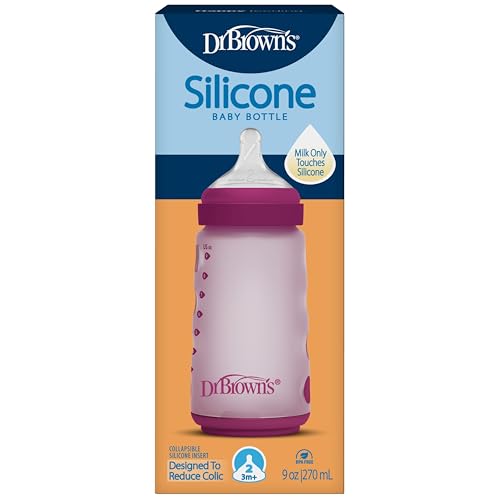 Dr. Brown's Silicone Baby Bottle, 9 oz, Level 2 Nipple, 3m+, Pink, 1-Pack - image 9