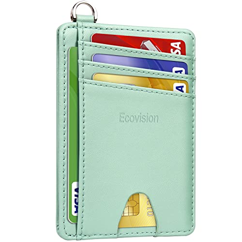 Image of Slim Minimalist Front Pocket Wallet, RFID Blocking Credit Card Holder Wallet with Detachable D-Shackle for Men Women