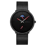 Acero inoxidable de malla Correa: Acero inoxidable de malla cómoda correa, resistente y ajustable, ideal para Weara diario gratuito removedor del acoplamiento está provisto de Watch Esta Hombres Para ajustar el Strapcase Diámetro: 42 mm Espesor del estuche: 10 mm Ancho de banda: 20 mm