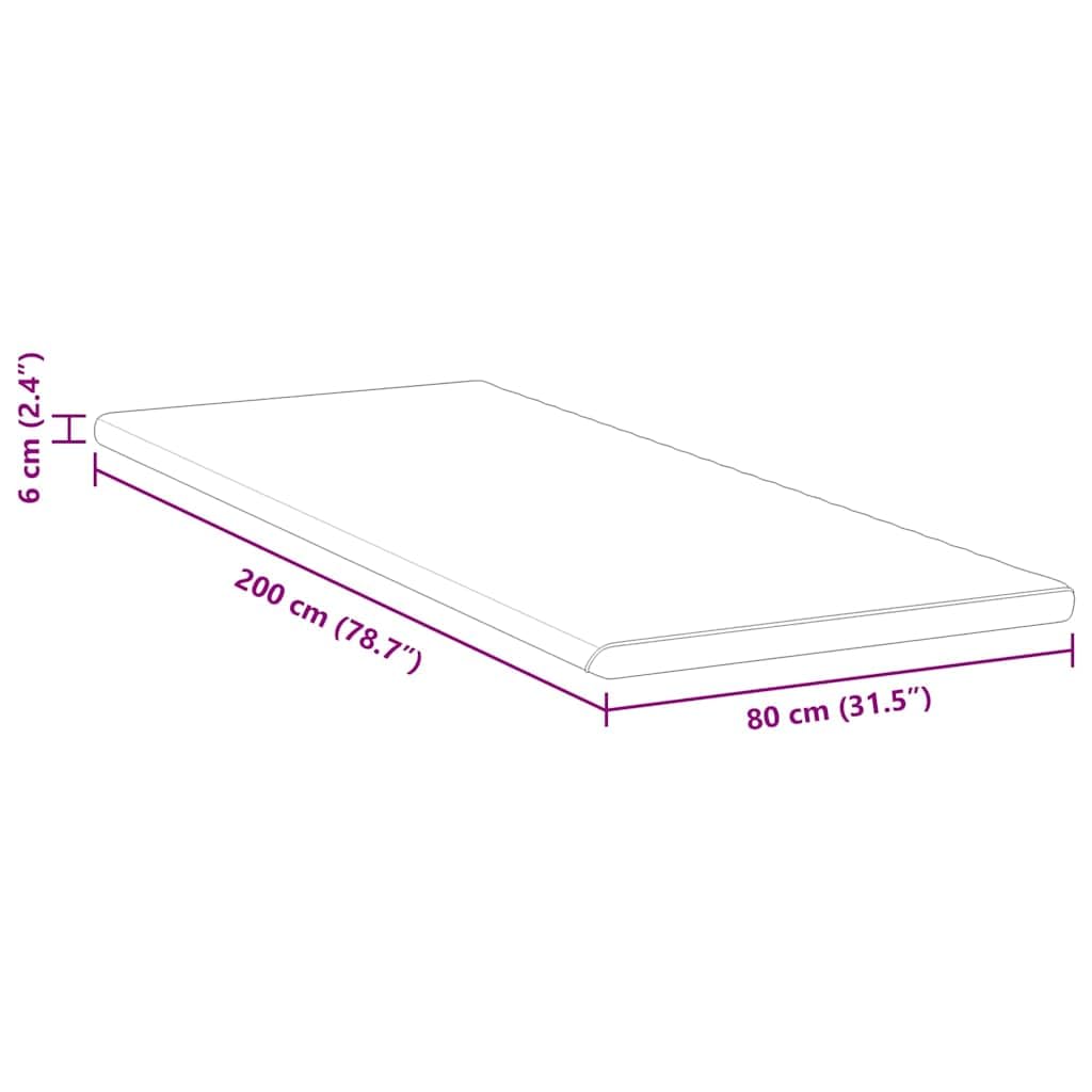 vidaXL Nakładka na materac Biały 80 x 200 cm Tkanina jacquard