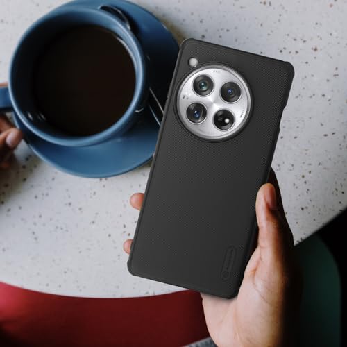 Image of Nillkin Case for OnePlus 12 One Plus 12 (1+12) (6.82 inch Inch) Super Frosted Shield Pro Hard Back Soft Border (PC + TPU) Shock Absorb Cover Raised Bezel Camera Protect PC Black
