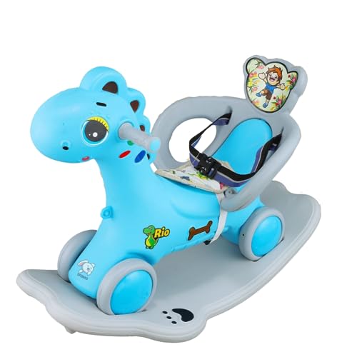 Storio Rio Ride-on 3 in 1 Baby Horse Rider for Kids | Baby Birthday Gift for Baby 1 Year to 5 Year |Horse for Baby, Rocker, Swing - Indoors and Outdoors Toy Suitable for Boys & Girls (Blue) (B0BVZDBZ87) Amazon Price History, Amazon Price Tracker