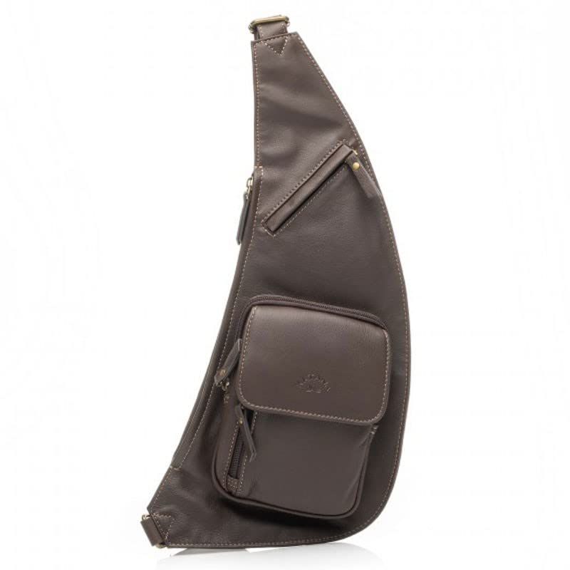 Katana - Sac body homme en cuir - marron - 18.5 x 44 x 5 cm - Marron
