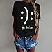 BLACKMYTH Women's T-Shirts Cotton Funny Grahpic Design Casual Short Sleeve Top Tees Black Medium