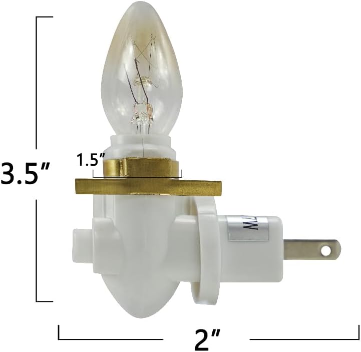 BOXCASA Night Lamp Base 360 Plug in Night Light Module Includes 2 Bulbs image 2