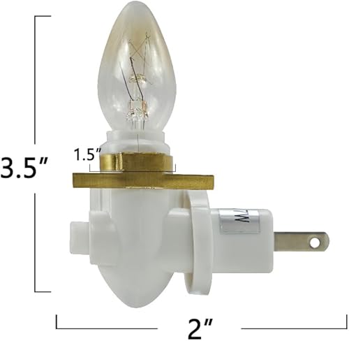 Miniatura 2 de BOXCASA Luz nocturna de gato blanca con bombilla, lámpara de gato de vidrieras, luces nocturnas amarillas cálidas enchufables a la pared para sala