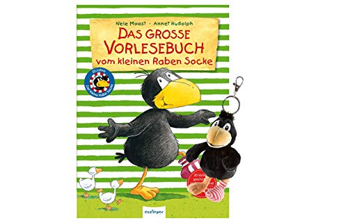 Thienemann-Esslinger Verlag Rabe Socke-Set: Das große Vorlesebuch vom kleinen Raben Socken (Gebundenes Buch) + Rabe Socke Schlüsselanhänger