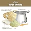 PANWA Sticky Rice Professional Thai Chef Grade Cookware Set Restaurant Quality Steamer Pot, Handcrafted Bamboo Wing Basket & Lid, 24” Grade 90 Cheesecloth, & Rice Paddle Ladle #1