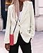 Blazers for Women Business Casual Long Sleeve Open Front Work Office Blazer Lapel Button Jacket Fashion Suit Jacket White