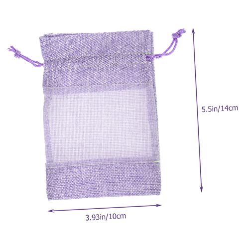 IMIKEYA 10 bolsas de sachet vacías de lavanda con cordón miniatura 2