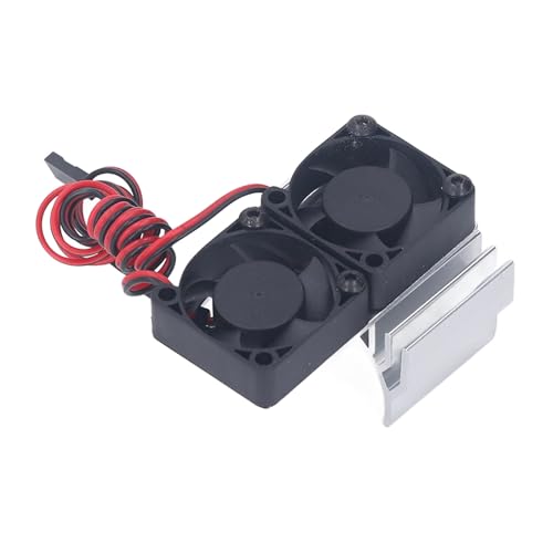 ESC Cooling Fan Heat Sink, DC 5V Radiate Quickly Light Weight RC Car Heat Sink for RC Car Upgrade (Silver)