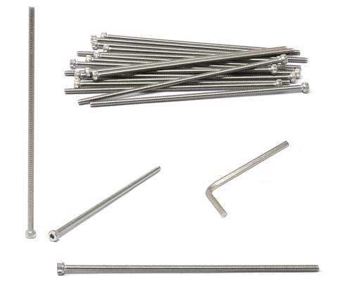 Image of iexcell 20 Pcs M4 x 140mm Thread Pitch 0.7 mm Stainless Steel 304 Hex Socket Head Cap Screws Bolts Kit