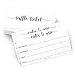 321Done Entry Form Cards Raffle Ticket (Set of 50) 3.5" x 2" - Enter to Win for Contests, Drawings, Raffles, Lotteries Prize Game - Collect Name Address Phone Email - White