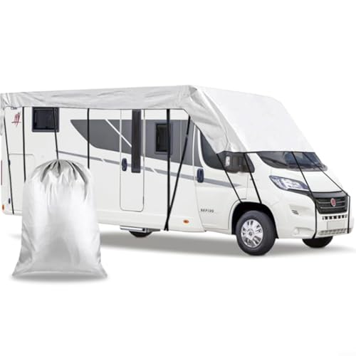 CNANRNANC WinterReady - Copertura impermeabile per camper Oxford 210D, con protezione antipolvere e UV, per veicoli da campeggio e grandi tende da usare in condizioni invernali (8,5 m x 3 m)