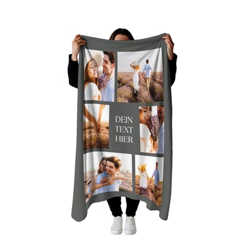PICANOVA Fotodecke Personalisierte Decke Mit Fotos 150x100cm - Kuschelige Decke mit Bildern - Personalisierte Geschenke für Mama, Freundin - Decken mit 6 Fotos PICANOVA Fotodecke Personalisierte Decke Mit Fotos 150x100cm - Kuschelige Decke mit Bildern - Personalisierte Geschenke für Mama, Freundin - Decken mit 6 Fotos