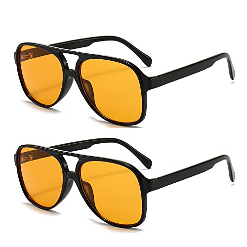 Osagama Gafas De Sol Vintage Retro Amarillas Tintadas De Gran Tamaño Para Hombre Y Mujer, Amarillo 2, L Osagama Gafas De Sol Vintage Retro Amarillas Tintadas De Gran Tamaño Para Hombre Y Mujer, Amarillo 2, L