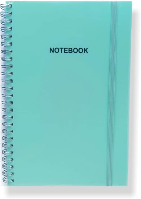 A4 Twinwire Wiro Bound Pastel Notebook Ruled Paper Pad Notes (Pastel Pink) (Apple Green)