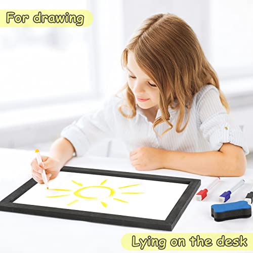 Miratino White Board Magnetic Dry Erase Board For Wall, 16"X12" Black Wooden Frame Whiteboard With Stand For Kids Students, Small White Boards Magnetic For Door Office Wall Decor-2 Pack #TOP3