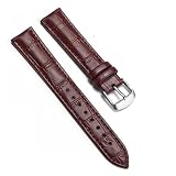 Genérico NASUNJIA Correa De Reloj Cuero, Accesorios 18mm, 20mm Y 22mm, Correas Con Hebilla Oro Negro(Brown-S,20mm)