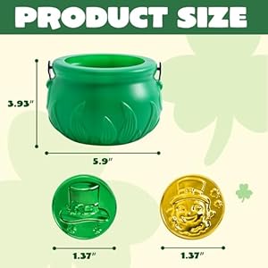 Joyin208stpatricksdayluckyleprechaunplasticcoinsand1largegreencauldronwithhandlesaintpatrickspotofgoldpartysupplies Urban Country Home Decor Joyin 208 st patricks day lucky leprechaun plastic coins and 1 large green cauldron with handle saint patricks pot of gold party supplies urban country home decor