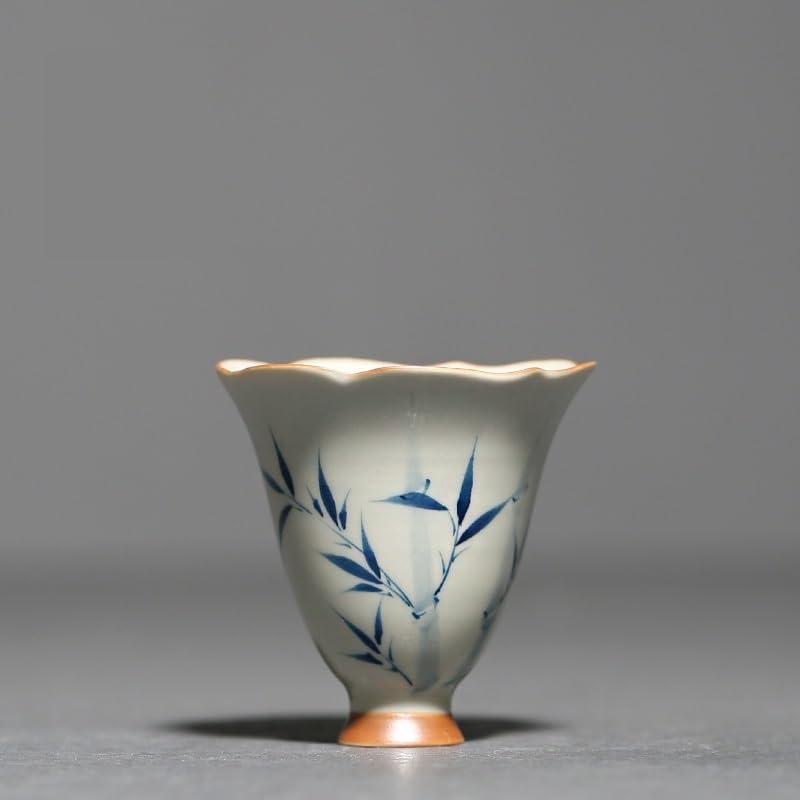 Filiżanki Matcha w stylu chińskim, ręcznie malowany kubek zapachowy z kwiatowymi ustami, dla gości rozrywkowych, biurowy kubek do kawy, damski kubek do herbaty, ceramiczny podszkliwny kolorowy