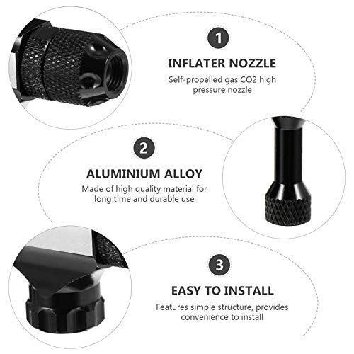 BESPORTBLE Infladores para Bicicletas Adaptador Válvula Co2 Inflador de Pneu de Alta Pressão para Bi