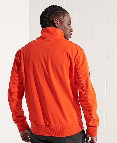 Superdry Bonded Soft Shell Veste pour Homme, Bold Orange., M