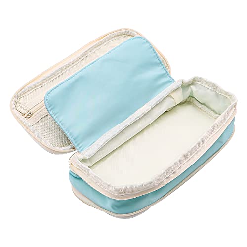 CENPEK Big Capacity Pencil Cases Pencil Pouch with Compartments for Teen Girls (Light Blue) - Image 4