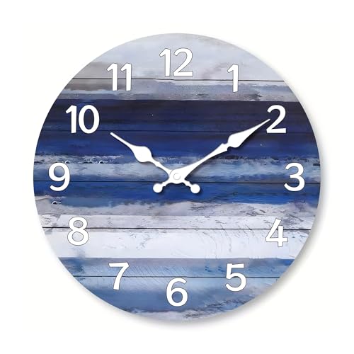 Horloge murale silencieuse en bois vintage pour supprimer le tic-tac - 2