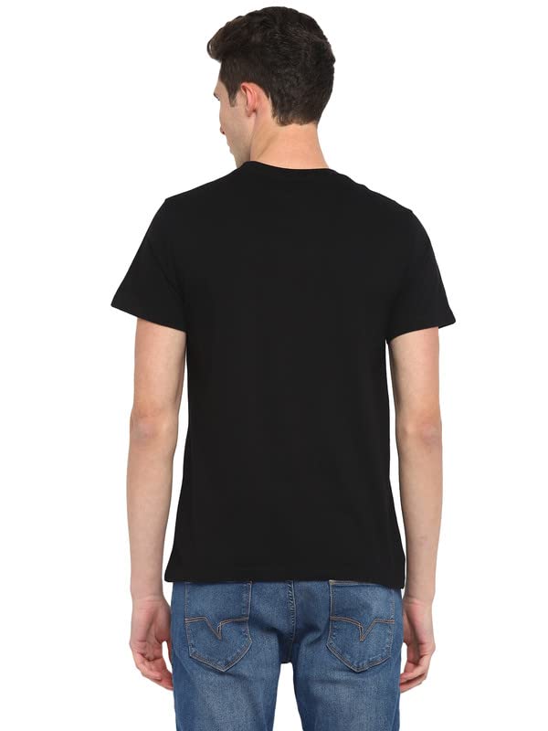 Image of AMERICAN CREW Printed Round Neck T-Shirt for Men