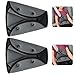 Seat Belt Adjuster for Kids,2 Packs Car Seatbelt Safety Cover Triangle Positioner for Short People,Firm Auto Shoulder Neck Strap Adjuster,Protective Safety Strap Adjuster Pad Harness (Gray)