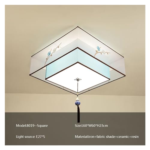Luminaire plafond LED style chinois salon et escalier - 3