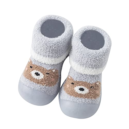 Baby Girl Shoes,Kids Boys Girl Shoes First Walkers Thickened Warm Cartoon Socks Shoes Antislip Prewalker Cute Shoes