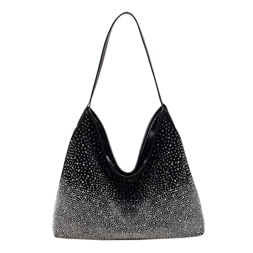 Sac à épaule en strass grand volume fini le désordre dans votre sac