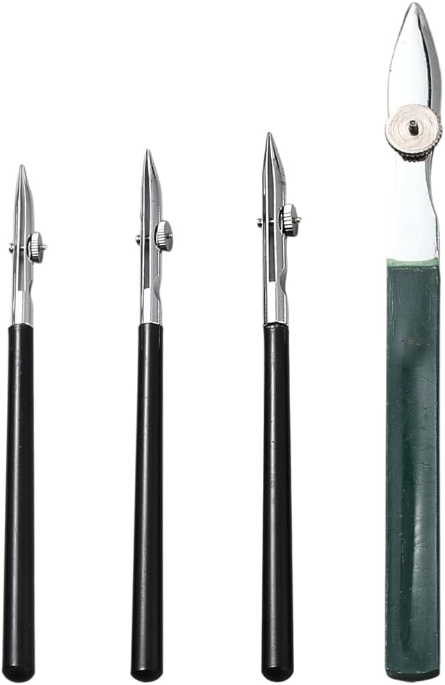 GORGECRAFT 4 Pieces Art Ruling Pens Fine Line Masking Fluid Pen Adjustable Ruling Ink Pen Set Drawing Tool for Mounting Art Artists Supplies, 4 Sizes