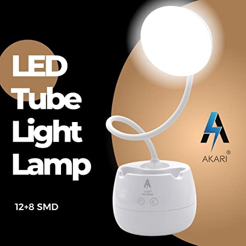 Image of Akari AK - 7004B Rechargeable Study /Reading Table LAMP / 1 PC Desk LAMP (AK-7004B (White))