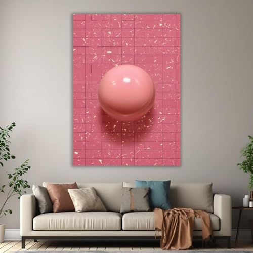 Poster rose minimaliste en toile 40x60cm pour habiller un mur vide sans surcharger la pièce - 2