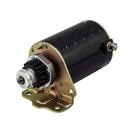 スターターモーター 交換用 16歯 ブリッグスとストラットンエンジンに対応 7HP-18HP 28D707, 28M707, 28N707 交換用 OE部品番号 497595 497594 391423 390838 392749 394805 4 917