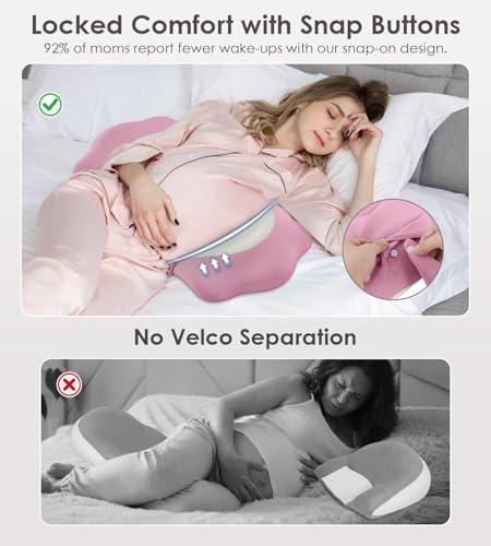 Image of Memory Foam Maternity Pillow for Sleeping, Pregnancy Pillows Support for Back Belly HIPS, Adjustable Travel Wedge Pillow for Pregnant Women, Side Spleeping Pregnant Pillows with Pillowcase