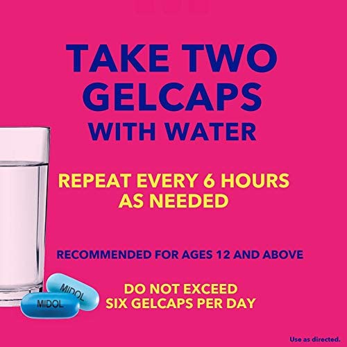 Midol Complete Menstrual Pain Relief Gelcaps With Acetaminophen For Menstrual Symptom Relief - 24 Count (Packaging May Vary) #TOP2