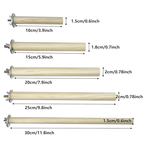 Image of 7 PCS Natural Parrot Perch Bird Stand Fork Parakeet Climbing Standing Branches Toy for Small Lovebirds Budgies Cockatiels