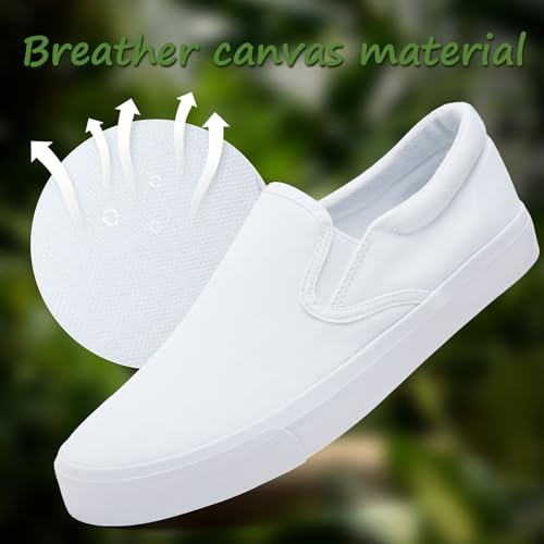 Image of yageyan Mens Slip on Sneakers Loafers Shoes Canvas Black Shoes Canvas Blue Casual Fashion Shoes