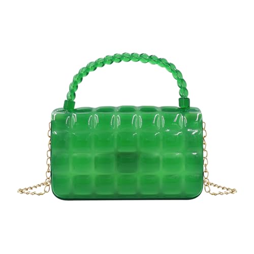 Fashion Candy Color Jelly Crossbody Bag for Women Girls Transparent Cassette Shoulder Handbag Wallet with Top Handle3