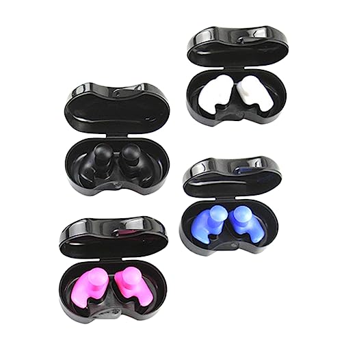TOBBOMEY Silicone Swimming Ear Plugs for Kids Adults Waterproof Soft Travel-Friendly