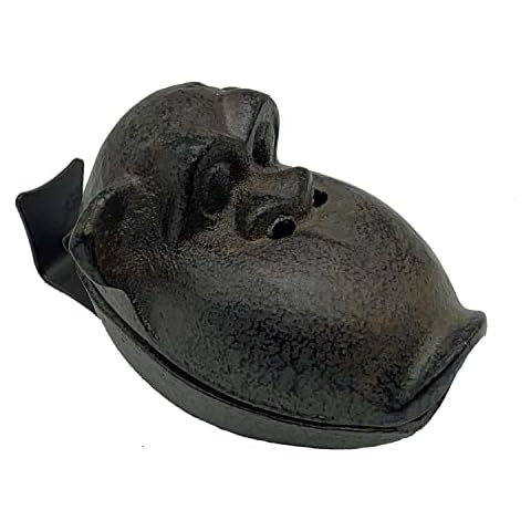 Cigar Ashtray, Cast Iron Monkey Ashtray, Creative Orangutan Ashtray with Lid, Outdoor Indoor Funny Ashtrays, Cool Cigar Holder Ashtrays for Home Office Countertop Decoration, Antique Bronze Cover