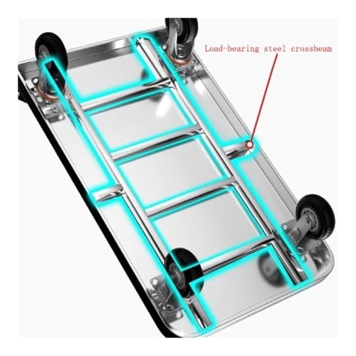 Carretilla de Plataforma de Acero Inoxidable para Uso Industrial miniatura 6