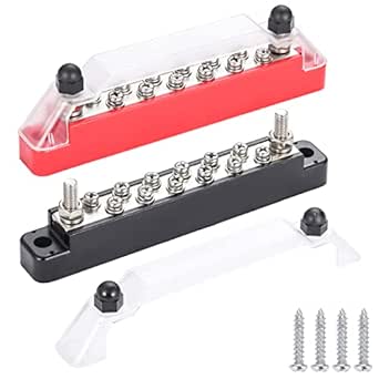 Keenso Sammelschienen Bolzenanschluss, 4 Positionen 100A AC 300V DC 48V