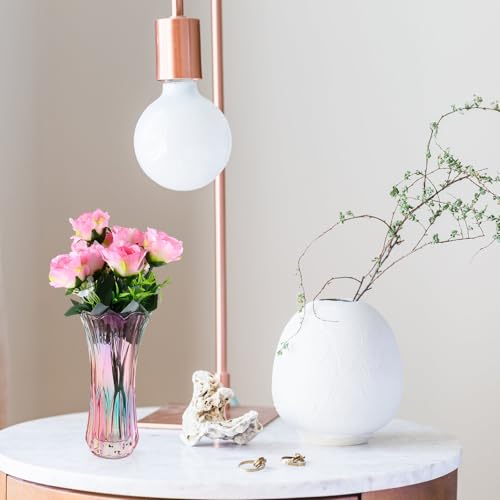 Vase pour fleurs et plantes décoratif en verre épais table - 6