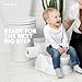 Real Feel 2-in-1 Potty with Wipes Storage, Flushing Sounds & Disposable Liners - Realistic Toilet - Easy to Clean & Assemble - Jool Baby (Gray)